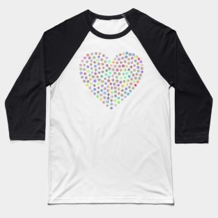Christmas mini festive snowflakes patterned heart shape print Baseball T-Shirt
